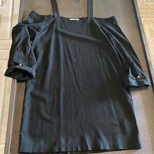 Aeron Off Shoulder mini black dress size 36